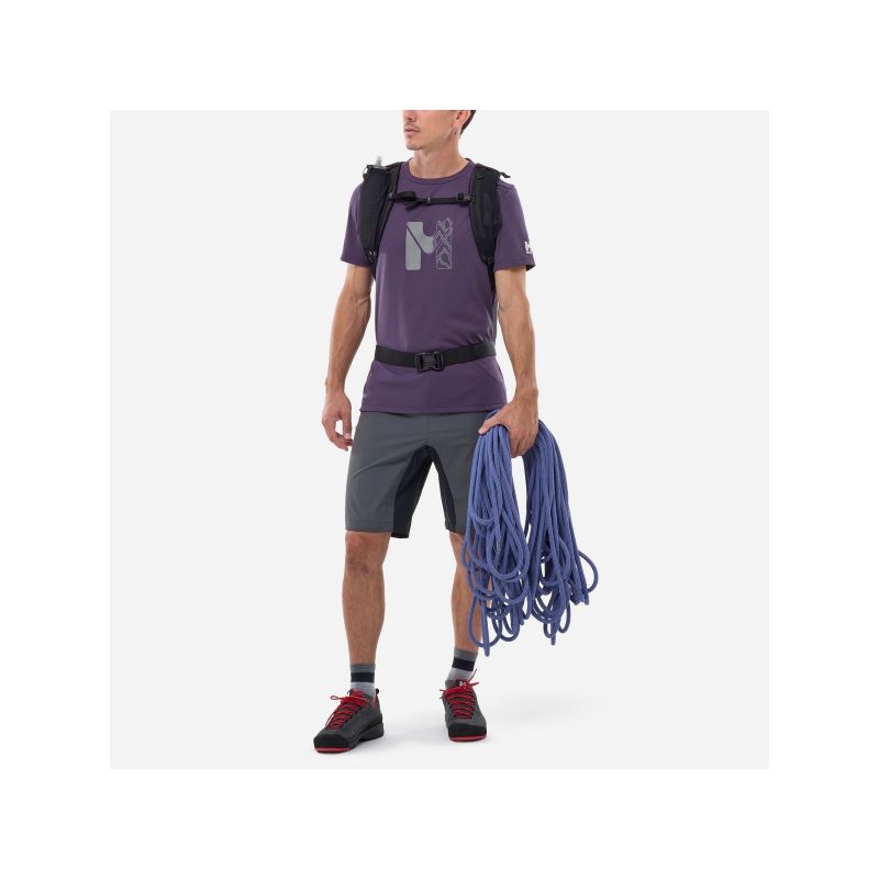 MILLET Kamet Map Ts Ss M purple men's t-shirt