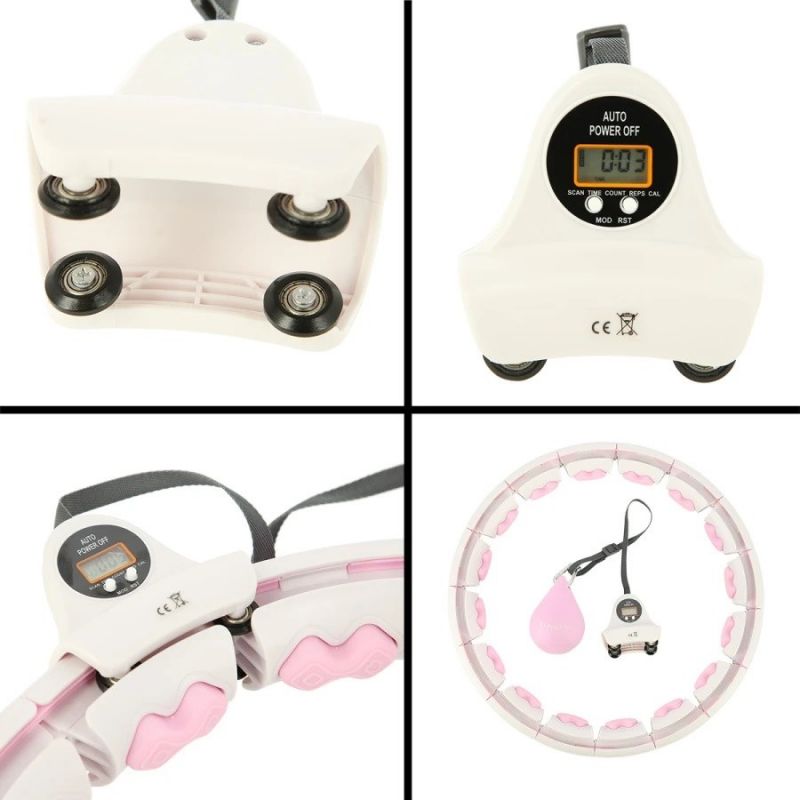 HMS HHW06 hula hoop with studs, weight and counter, pink In preparation Your Sports Performance