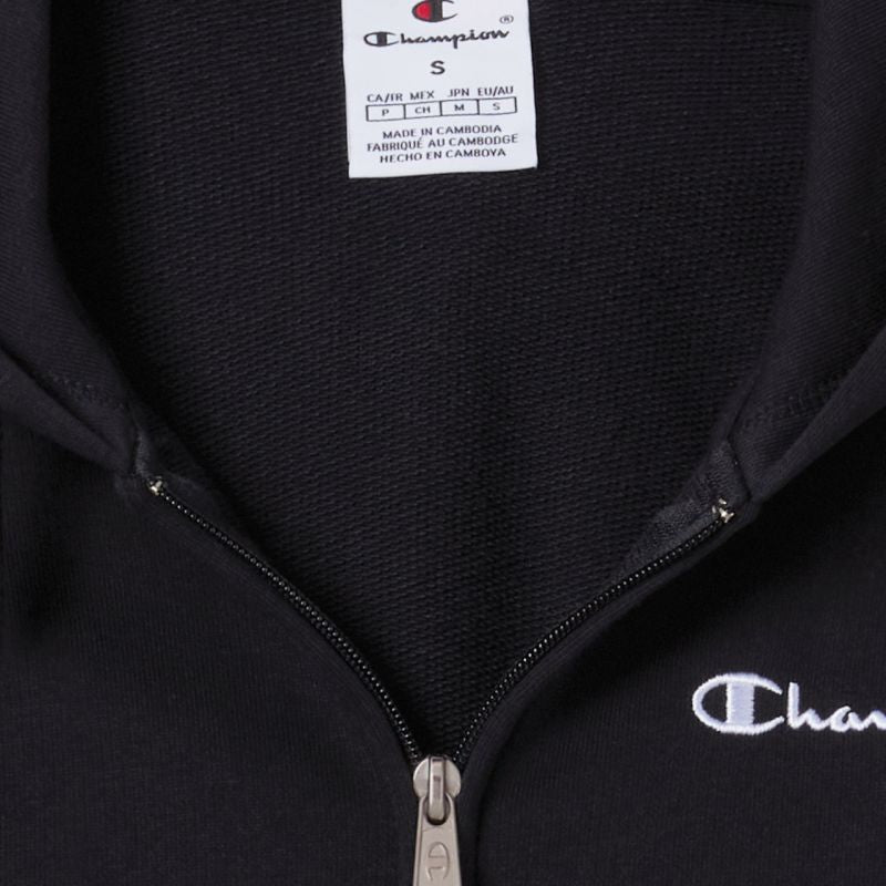 Champion Women's Full Zip Hoodie Sweatshirt Black 118406 KK001