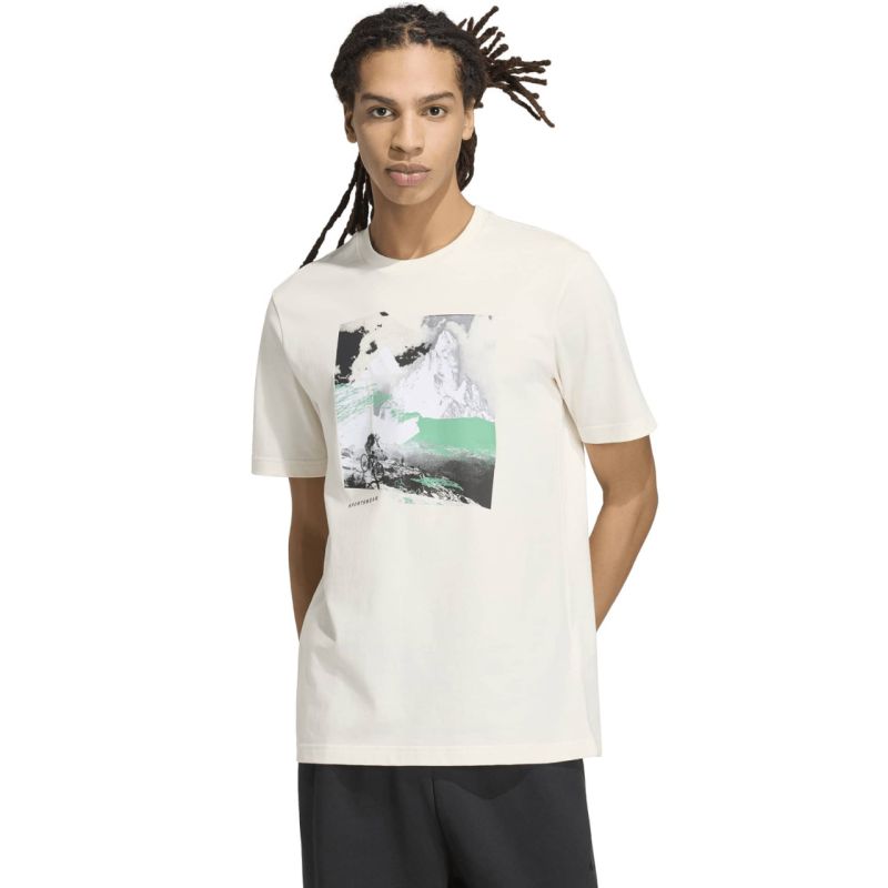 Men's adidas Memories of Sport Outdoor Graphic T-shirt Cream KC7095