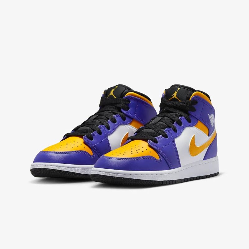 Air Jordan LA Lakers 1 MID (GS) shoes - DQ8423-517 Obuwie/Buty na co dzień Your Sports Performance