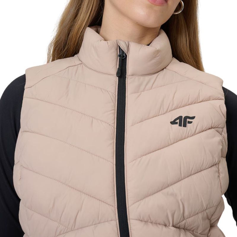 Women's vest 4F F347 beige 4FWSS26TVJAF347 83S