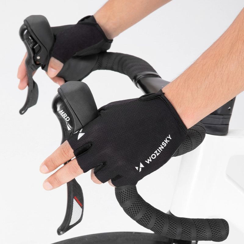 Wozinsky WRR-01M cycling gloves size M - black Wozinsky
