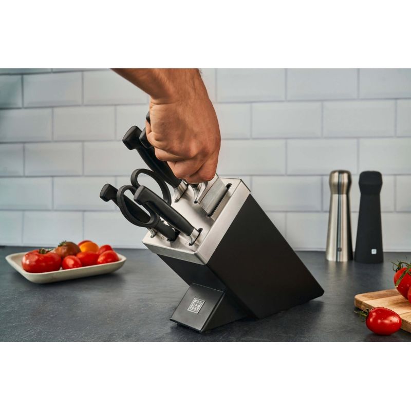 ZWILLING Four Star 35145-007-0 Self-Sharpening Knife Set, 7 Pieces, Black AGD - Produkty/Sztućce i przybory kuchenne Your Sports Performance