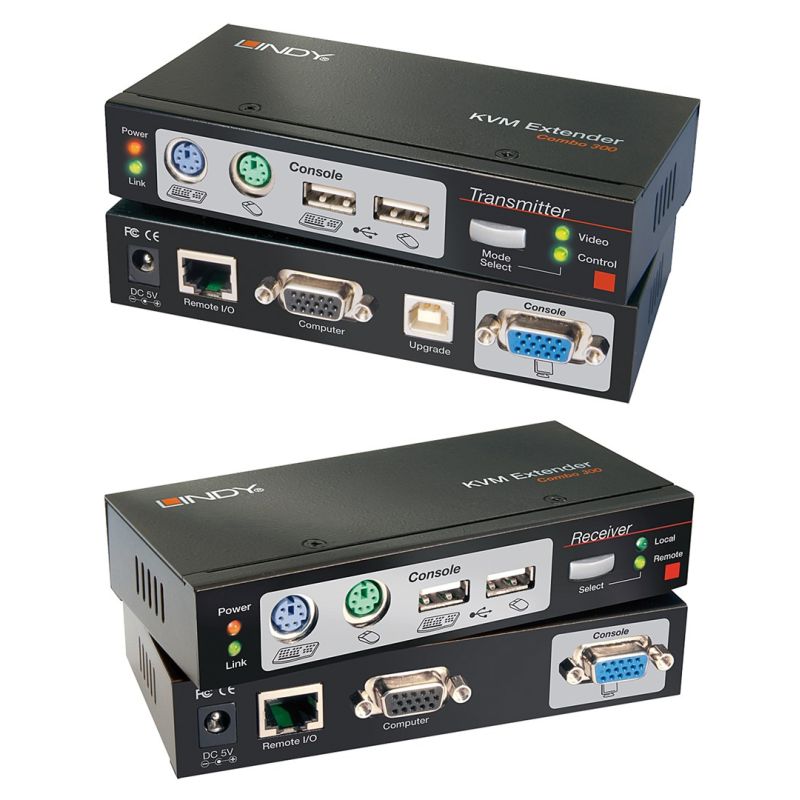 Lindy Cat.5 KVM Extender Combo 300, PS/2, USB and VGA Kable i adaptery/Adaptery, przejściówki Your Sports Performance