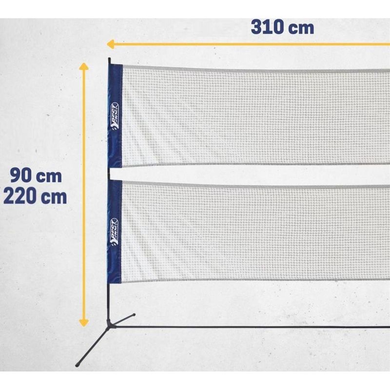 BEST SPORTING 4-IN-1 ADJUSTABLE BADMINTON, TENNIS, VOLLEYBALL SET Sport/Sporty Rakietowe/Badminton/Siatki Your Sports Performance