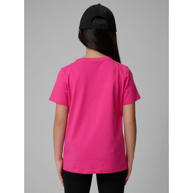 Regular plain girls' T-shirt 4F 4FJRSS26TTSHF3554-12S 4f
