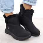 Rieker M6554-00 Waterproof Women's Snow Boots with Fur Trim, Black Footwear Your Sports Performance