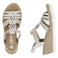 Women's comfortable beige espadrille sandals Rieker 619B2-60 Rieker