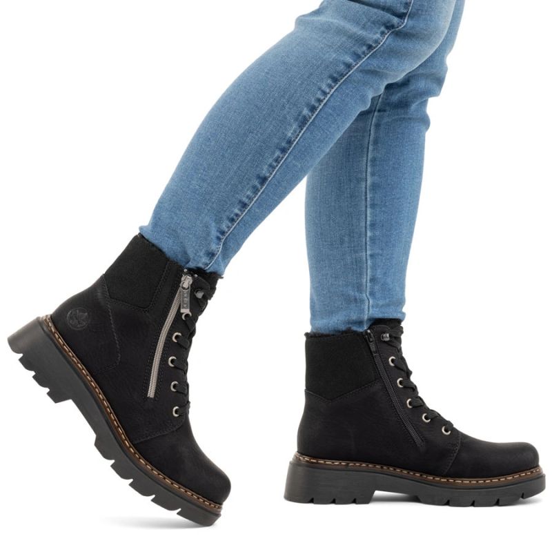 Comfortable Women’s Black Hiking Boots Rieker 76720-00
