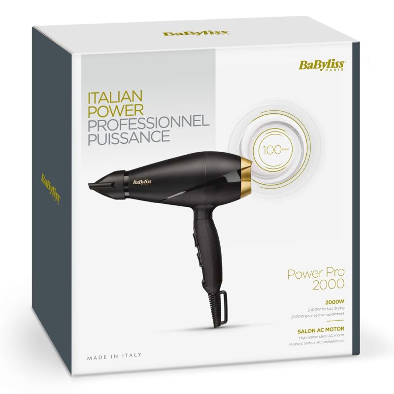 Babyliss 6704E Hair Dryer (2000W; black) AGD - Produkty/Suszarki do włosów Your Sports Performance