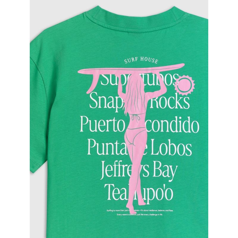 Women's loose T-shirt with print 4F 4FRSS26TTSHF4516-42S