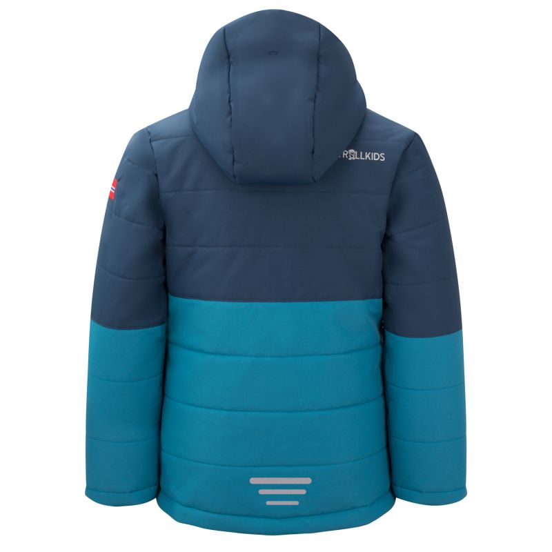 Trollkids Kids Hemsedal Snow Jacket XT insulated blue winter jacket for girls/boys (513-104) Trollkids