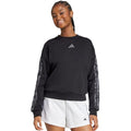 Women's adidas Animal Print 3-Stripes French Terry Sweatshirt Black JM1835 In preparation Adidas