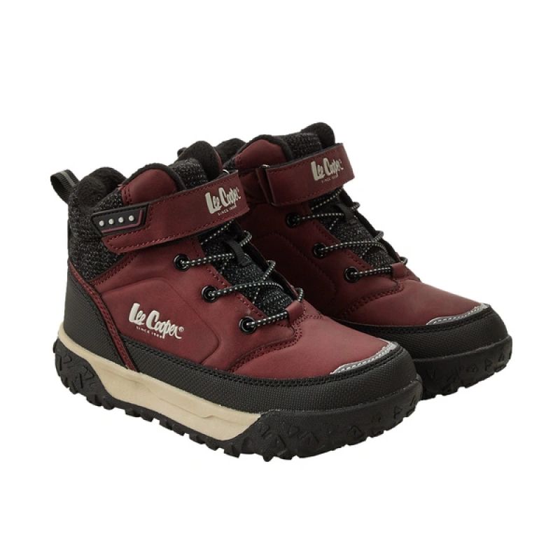 Lee Cooper Burgundy Insulated Ankle Boots