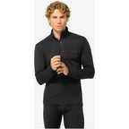 Men’s thermal longsleeve SUPER.NATURAL M SIERRA140 POCKET ZIP 1/4 black