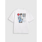 Boy's oversize T-shirt with print 4F 4FJRAW25TTSHM3062-10S *Kategoria tymczasowa Your Sports Performance