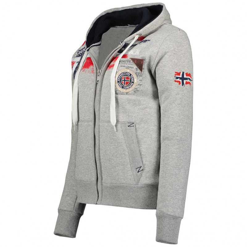 Geographical Norway Fespote Lady 100 Distri W sweatshirt WU8015F/GN B-Grey7 Clothing/Outdoor/Geographical Norway Your Sports Performance