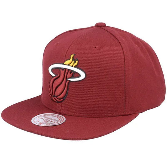 Mitchell &amp; Ness NBA Miami Heat Top Spot Snapback Hwc Heat HHSS3256-MHEYYPPPMARO Clothing/Basketball/Mitchell & Ness Your Sports Performance