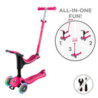 Scooter with seat GO•UP SPORTY LIGHTS (452-610-4 S) Accessories/Skating/Hulajnogi/Traditional/For kids/Globber Your Sports Performance