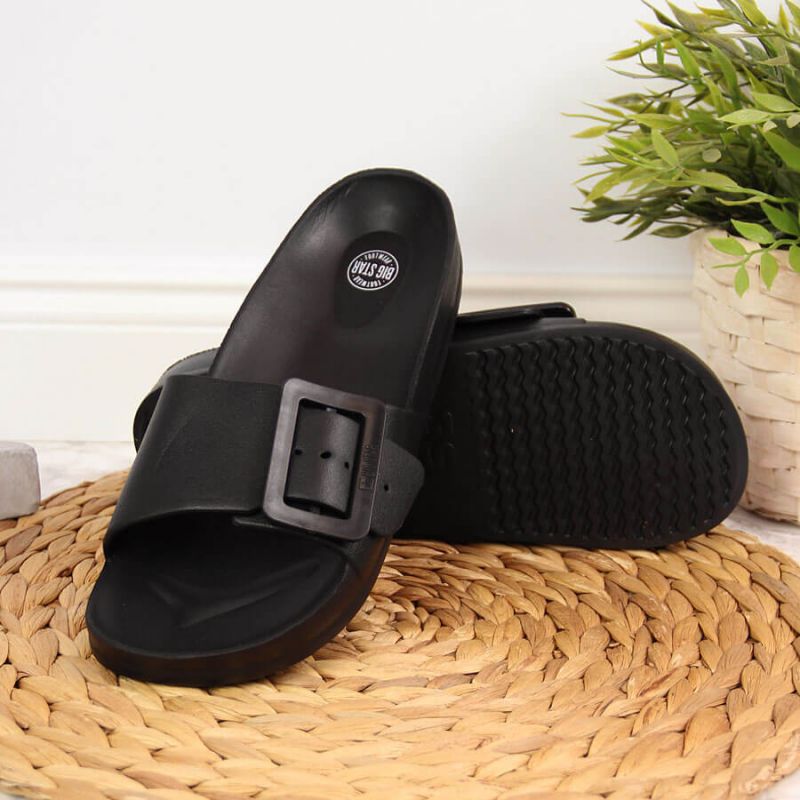 Black beach slippers Big Star W FF274A389 Footwear/Outdoor Your Sports Performance