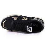 Women's leather sports shoes black Kobbo 100102 Kobbo