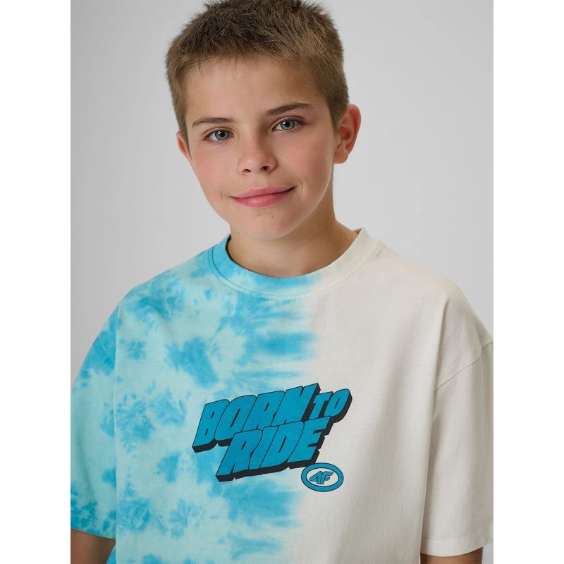 Boy's cotton T-shirt 4F 4FJRSS26TTSHM4168-90A