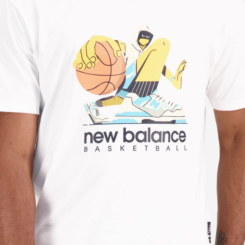 New Balance Hoops Cotton Jersey Short Wt M MT31589WT Clothing/Lifestyle/T-shirts/New Balance New Balance