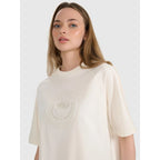 Women's oversize printed T-shirt 4F 4FRSS25TTSHF2791-11S *Kategoria tymczasowa Your Sports Performance
