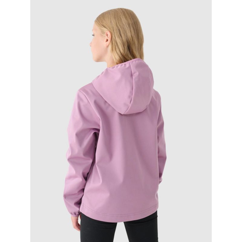 Windproof softshell jacket with neodry 5000 membrane for girls 4F Junior 4FJWAW24TSOFF261-54S *Kategoria tymczasowa Your Sports Performance