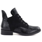 Women's patent leather ankle boots, black, Vinceza HX27-16524
