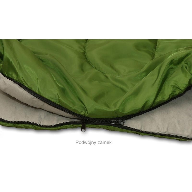 TOURIST SLEEPING BAG NEPAL 210x80x50CM GREEN ENERO CAMP Turystyka/Śpiwory/Mummie Your Sports Performance