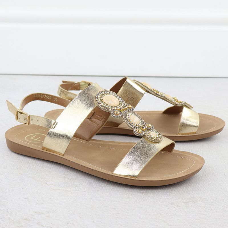 Women's flat sandals with decoration, melissa gold, Filippo DS6882 Footwear Your Sports Performance