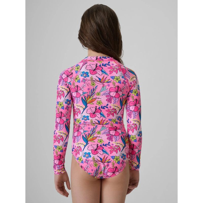 One-piece swimsuit with UPF50+ filter for girls 4F 4FJRSS26USWSF144-90A