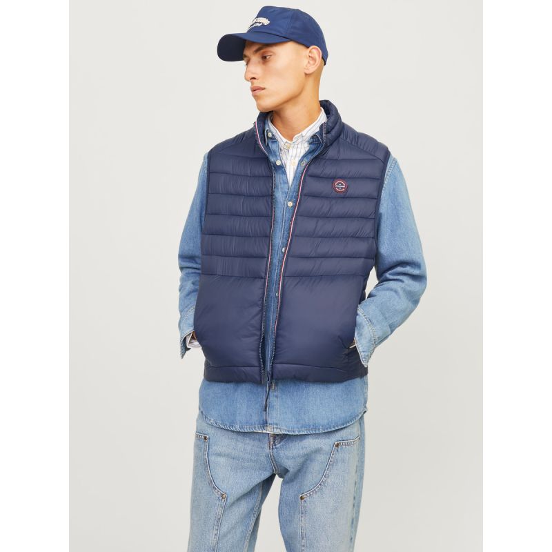 Jack & Jones JJEMULTI BODYWARMER COLLAR NOOS 12258457 NAVY BLAZER/TRUE RED To be categorized Your Sports Performance