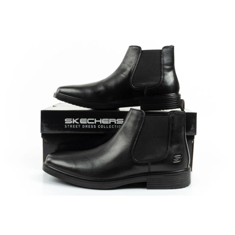 Skechers men's shoes Chelsea boots Miller-Boris elegant leather Skechers