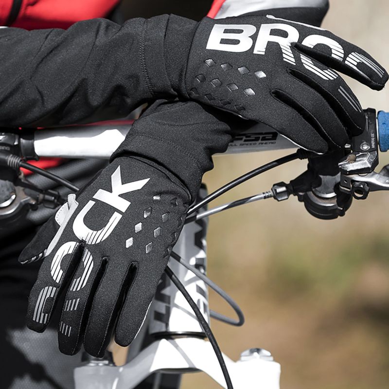 Rockbros cycling gloves, insulated, long, size: XXL - black and gray Rockbros