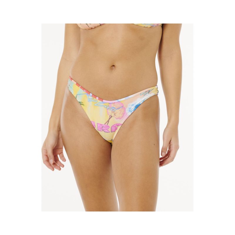 RIP CURL Hotel Malibu Hi Leg Cheeky women's bikini bottom, multicolor