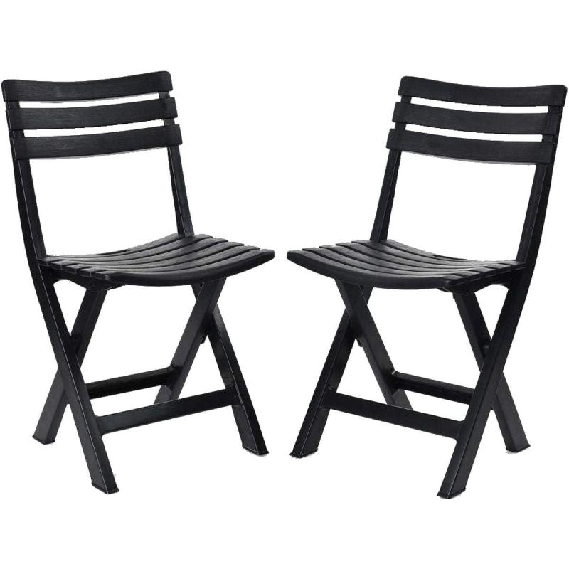 SET OF 4 FOLDABLE PLASTIC CATERING CHAIRS KOMODO ANTHRACITE Home and Garden/Garden Your Sports Performance