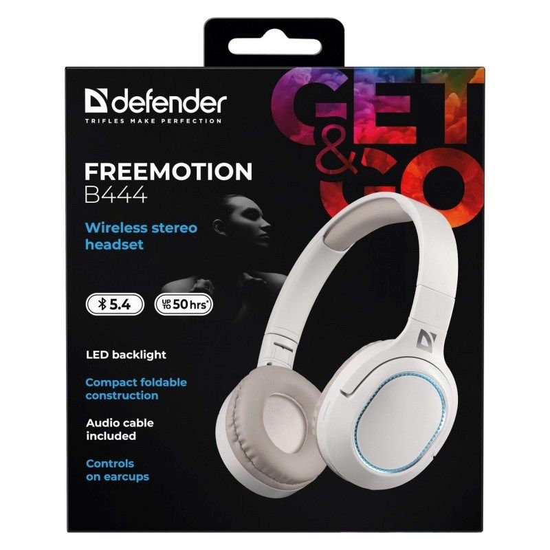 Defender Bluetooth Freemotion Over-Ear Headphones B444 Beige 63444 In preparation Your Sports Performance