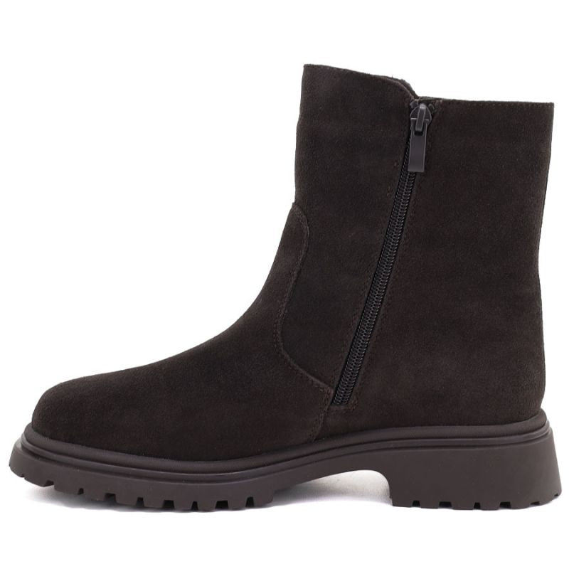 Women's leather ankle boots suede chocolate Sergio Leone BT-27