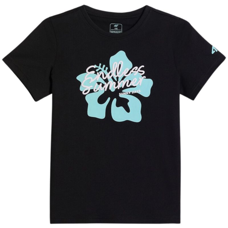 T-shirt for girls 4F F2938 deep black 4FJWSS26TTSHF2938 20S