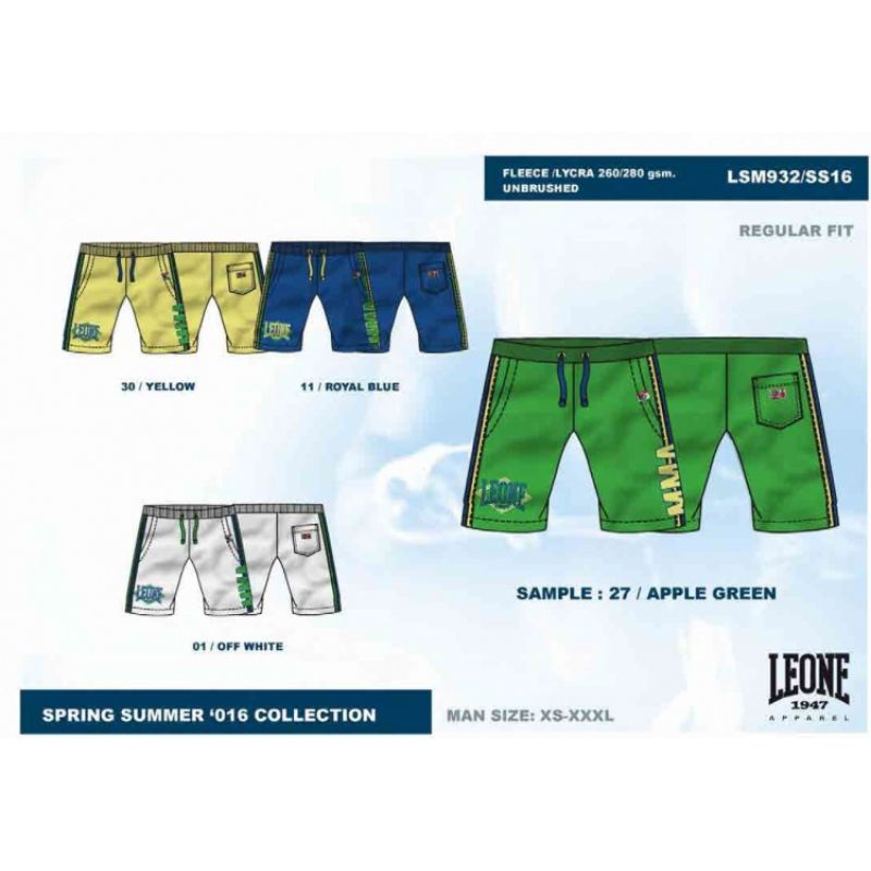 LEONE LSM932/S16 men's shorts white "XL" In preparation Your Sports Performance