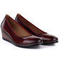 Women's red wedge shoes Vinceza 58628 Vinceza