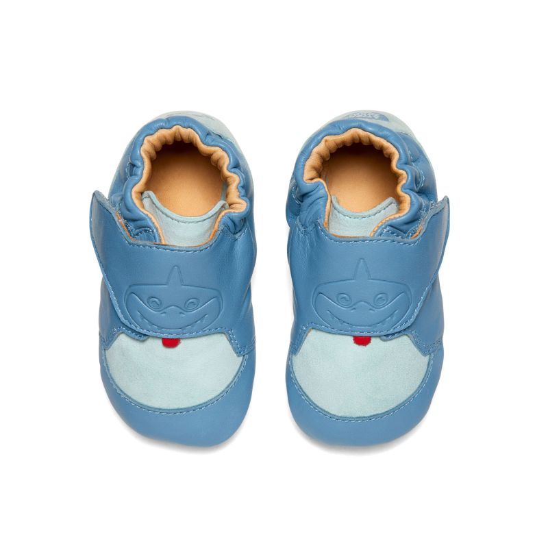 Affenzahn Crawly Shark leather crawling shoes (01257-30211)