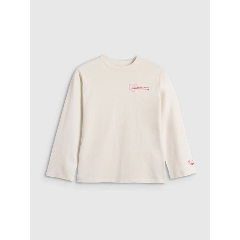 Oversized longsleeve with print for girls 4F 4FJRAW25TLONF589-11S 4f