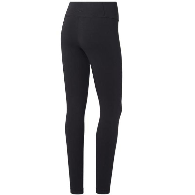 Reebok TE COTTON LEGGING women's sports high-waist training leggings black (FK6664) In preparation Your Sports Performance