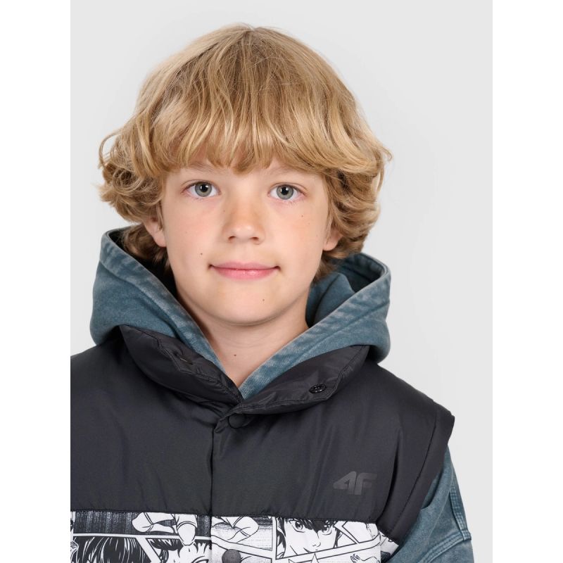 Boy's down vest with synthetic filling 4F 4FJRAW25TVJAM321-10A 4f