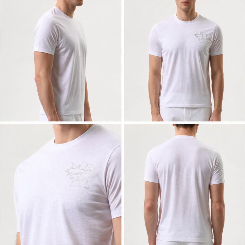 Paul&Shark men's cotton T-shirt white 26411035-10 - classic cut, logo