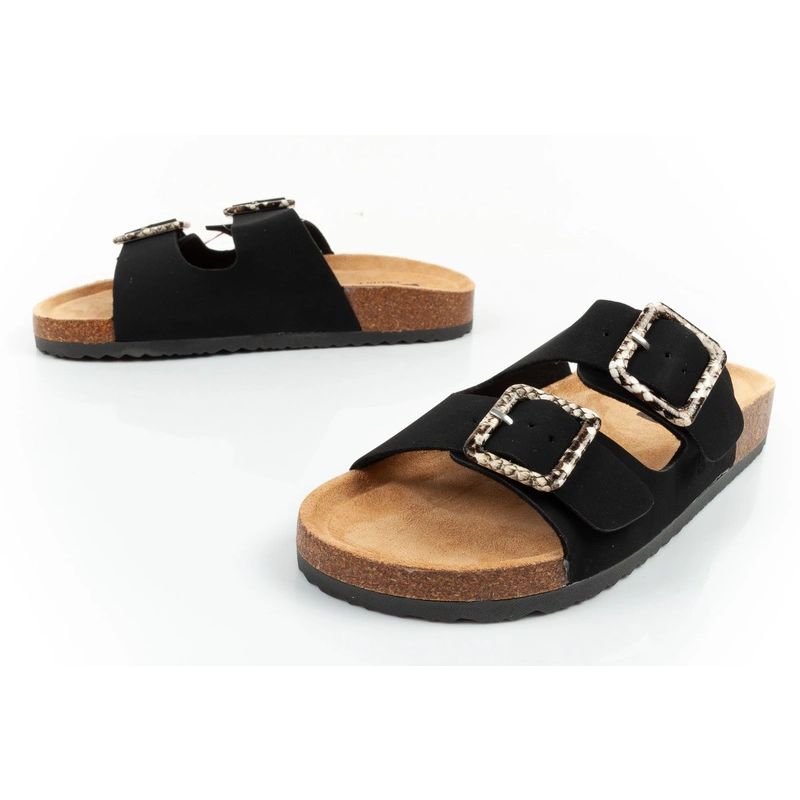 Lee Cooper women's slip-on shoes, black suede, comfortable, lightweight